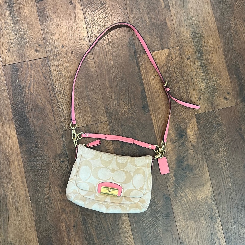 Coach Logo C Crossbody Purse with Detachable Strap
